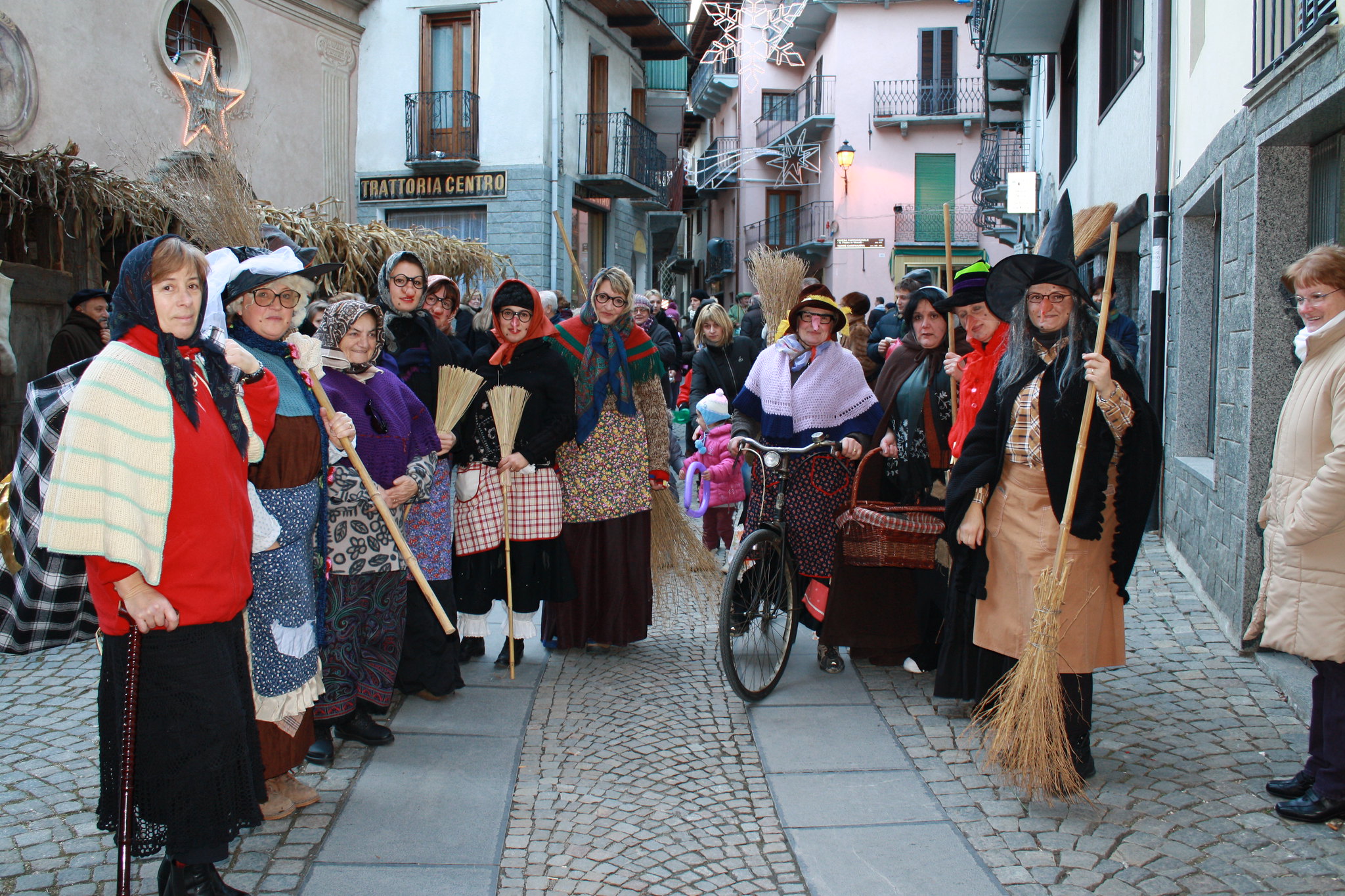 Italian ladies dressed up as La Befana