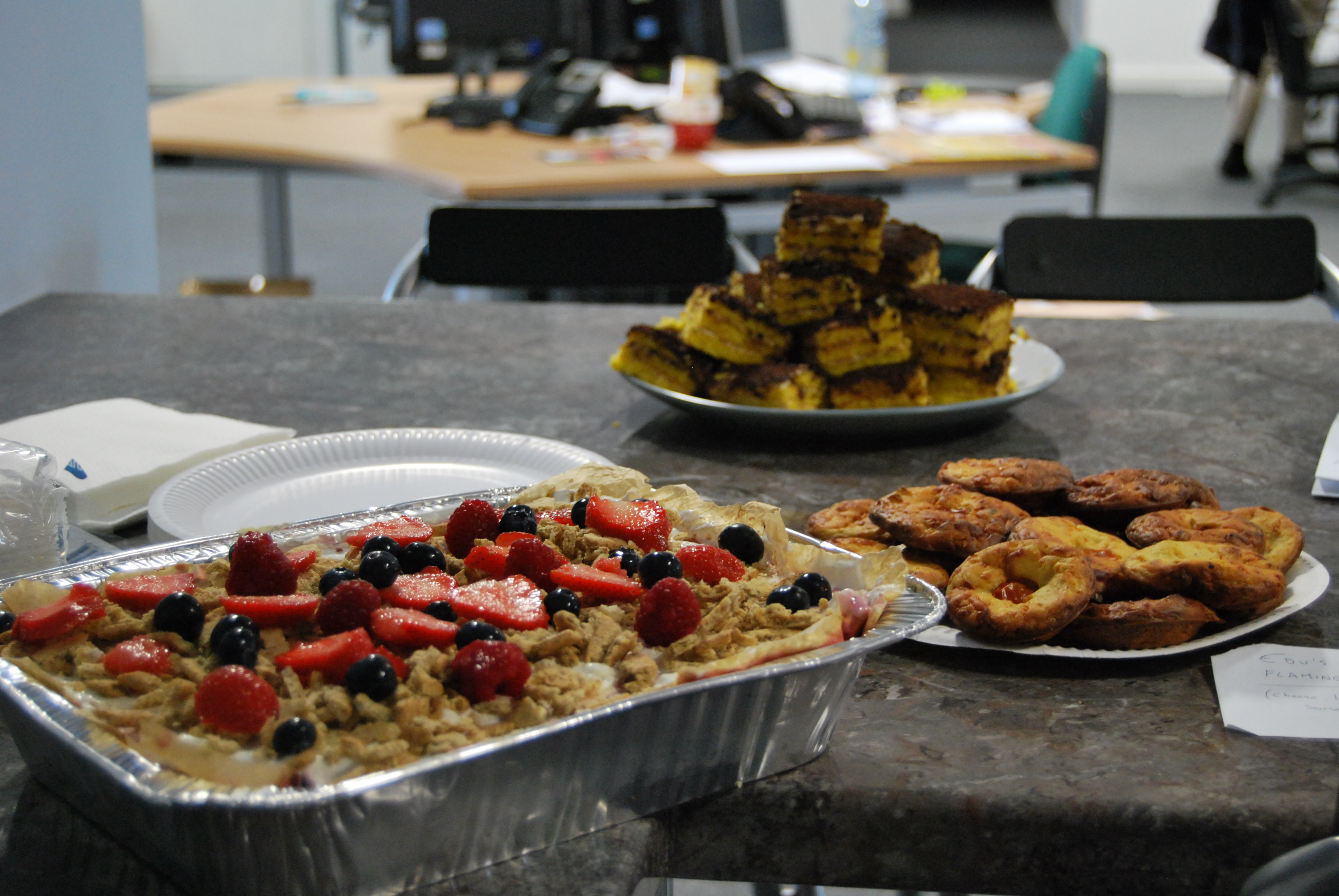 Food baked by staff