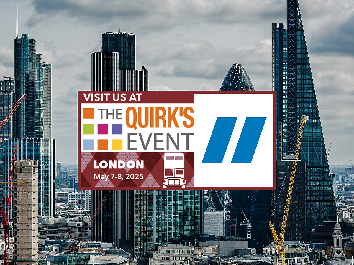An event banner for Quirks with Wolfestone's logo in front of the London skyline