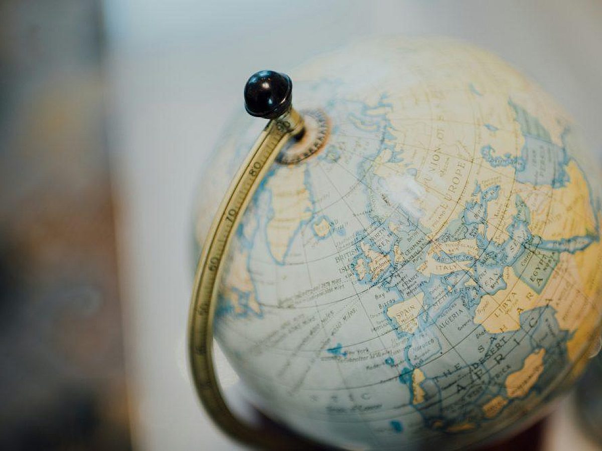 Close up photo of a globe