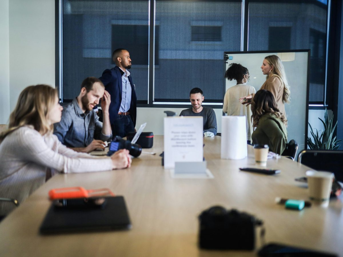 People having a meeting.